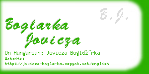 boglarka jovicza business card